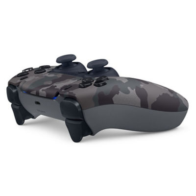 Une manette sans fil DualSense Grey Camouflage à l'horizontale