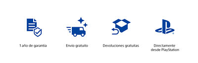 Un año de garantía, entrega gratuita, devoluciones gratuitas, directamente desde playstation 