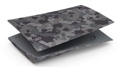 Ps5 Plaques avec évent, Camouflage gris Ps5 Plaques avec peau moyenne Ps5  noire, abdos durs Antichoc Ps5 Coque de remplacement Anti-rayures Ps5  Plaques de couverture