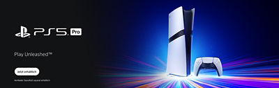 PS5 Pro. Play Unleashed™. Jetzt erhältlich. Vertikaler Standfuß separat erhältlich.
