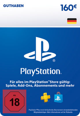 Digitaler PS Store-Geschenkgutschein im Wert von 160 €