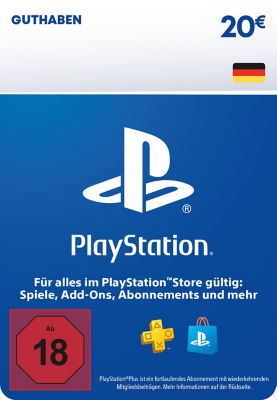 Digitaler PS Store-Geschenkgutschein im Wert von 20 €