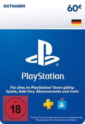 Digitaler PS Store-Geschenkgutschein im Wert von 60 €