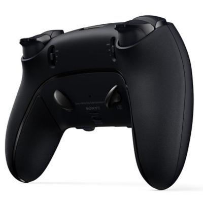 Rückansicht eines DualSense Edge Wireless-Controllers in Midnight Black