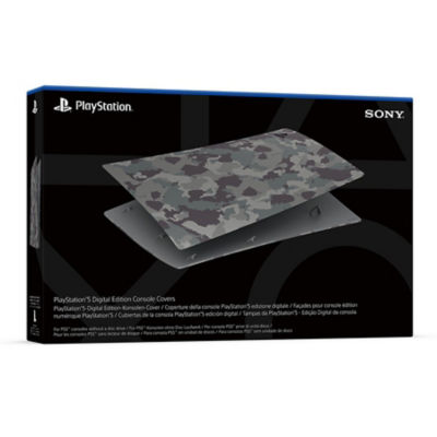 Manette de jeu sans fil DualSense™ pour PlayStation®5 - Camouflage Gris  PLUS Couvercles pour console PS5™ – Camouflage Gris 