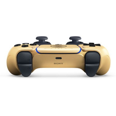 Bovenaanzicht van een DualSense draadloze controller met een focus op de schoudertoetsen