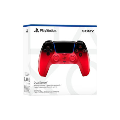 Emballage blanc présentant une manette sans fil DualSense Red