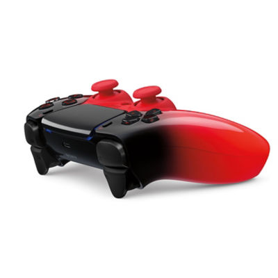 Une manette sans fil DualSense Red à l'horizontale