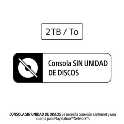 Notificación de espacio de almacenamiento y de la edición de consola sin unidad de disco