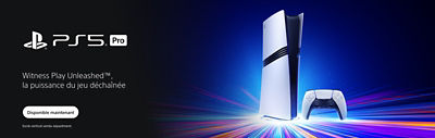 PS5 Pro. Witness Play Unleashed™, la puissance du jeu déchaînée. Disponible dès maintenant. Socle vertical vendu séparément. 