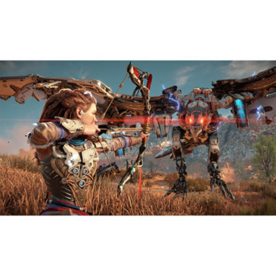 Horizon Zero Dawn Remastered – Screenshot mit Aloy, die einen Grauhabicht jagt