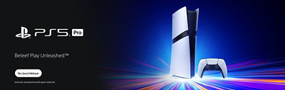 PS5 Pro. Beleef Play Unleashed™. Nu beschikbaar. Verticale standaard wordt apart verkocht. 