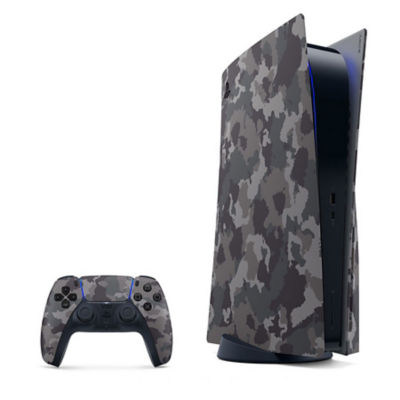 PS5™ Console Covers – Gray Camouflage 