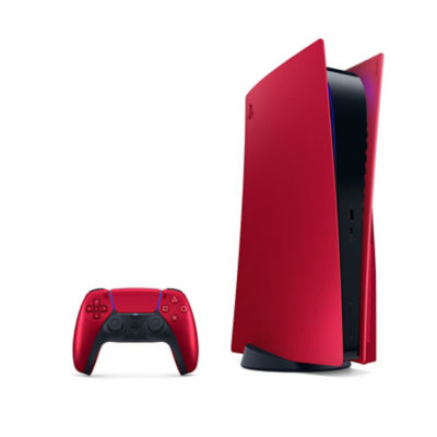 Carcasa de repuesto de plástico para consola PS5 de Tmvgtek (rojo)