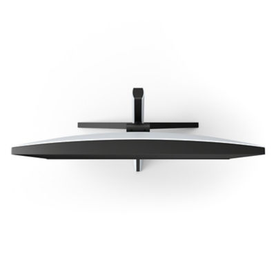 Vista superior de um monitor de jogos preto