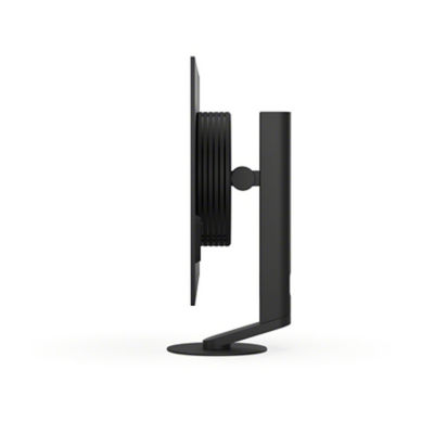 Vista lateral de un monitor gaming negro