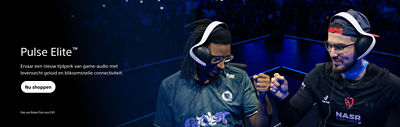alt="PULSE Elite™ Ervaar een nieuw tijdperk van game-audio met levensecht geluid en bliksemsnelle connectiviteit. Nu shoppen. Foto van Robert Paul voor EVO"