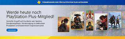 Vorabzugang nur für PlayStation Plus-Mitglieder. Werde heute noch PlayStation Plus-Mitglied. Genieße Zugriff auf Hunderte von Spielen, Sonderangebote, Vorabzugang zu exklusiven Produkten und kostenlosen Expressversand. Jetzt beitreten.