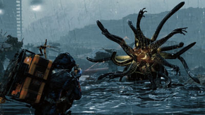 Death Stranding - Capture d'écran montrant Sam en combat