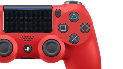 Red ps4 sale dualshock controller