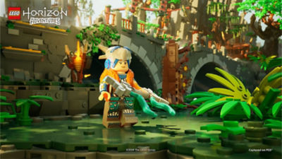 Aloy de LEGO Horizon Adventures en la jungla 