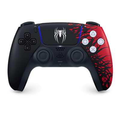 Custom Wireless UN-MODDED PRO Controller compatible with PS5 Exclusive  Unique Design (Black/Red)