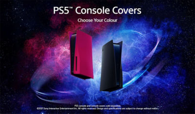 PS5 Console Covers on galaxy background