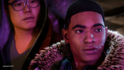 Der neue Spider-Man, Miles Morales, mit seinem Freund Ganke