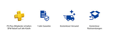 Ein Jahr Garantie, kostenlose Lieferung, kostenlose Rücksendung, direkt von PlayStation 