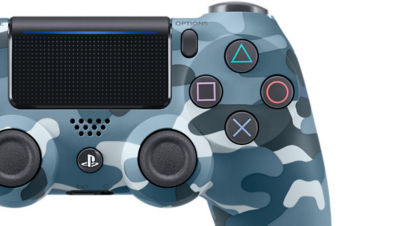 blue camo playstation 4 controller