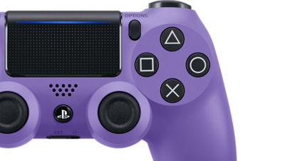 purple dualshock controller