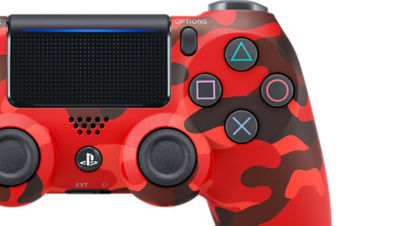 red and black camo ps4 controller