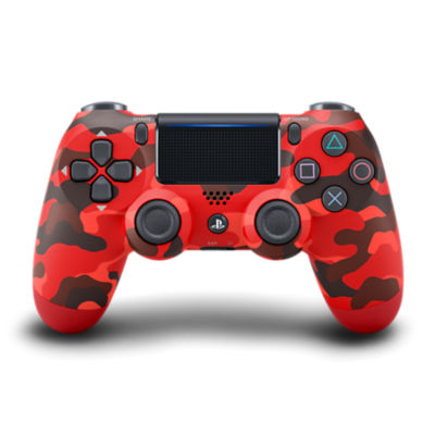 red ps4 controller camo