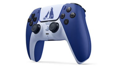 Image of the Dualsense wireless PS5 controller God of War Ragnarok Limited Edition at an angle