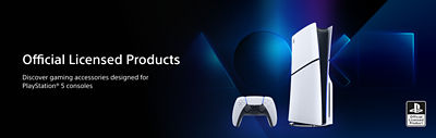 alt="Official Licensed Products. Discover Gaming Accessories designed for PlayStation 5® Consoles"