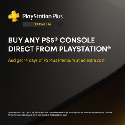 Buy any PS5 Console and get 14 days of PS Plus Premium at no extra cost