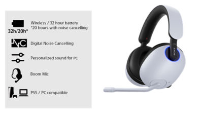 Key features of INZONE H9 Wireless Noise Cancelling Gaming Headset