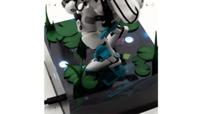 Close up of Marathon Collectors Edition statue