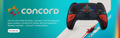 Lead your crew of Freegunner space outlaws in thrilling PvP battles with the DualSense™ Wireless Controller – Concord™ Limited Edition.