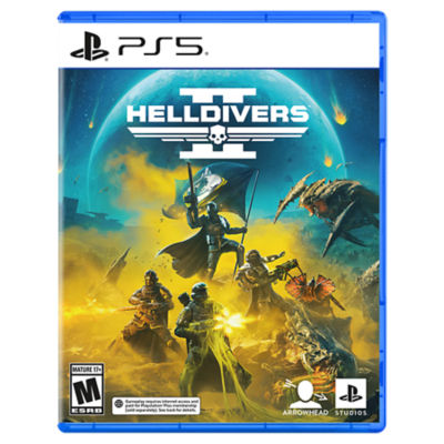 Helldiver's 2  packshot featuring characters from the game
