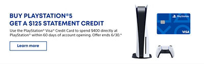Banner showing Sony Credit Card offer.
