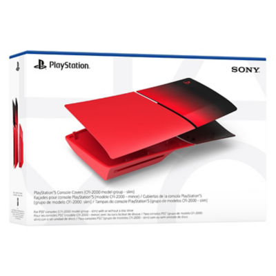 PS5® Console Covers (model group - slim) - Techno Red Thumbnail 3