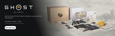 GHOST OF YŌTEI Get the Ghost of Yōtei Collector's Edition exclusively from PlayStation® Available October 2, 2025 *In select markets where direct.playstation.com operates. Pre-order now