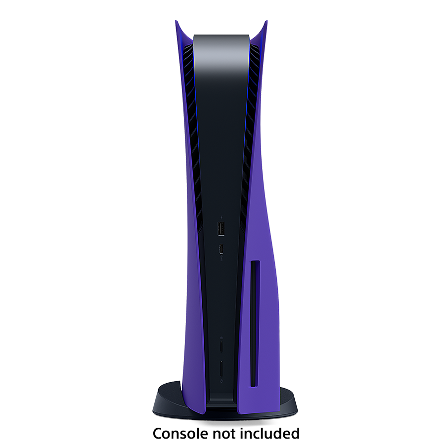 console-cover-ps5-galactic-purple-standing-front