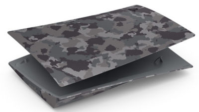 Image of the PS5 Console Covers in Gray Camo