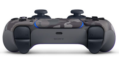 Image of the top of the DualSense wireless PS5 controller where the USB-C connection and adaptive triggers are located