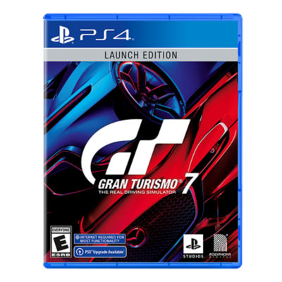 PS4 Gran Turismo 7 25th Anniversary box art featuring the Porsche Vision Gran Turismo on top and Mazda RX-VISION GT3 Concept on the bottom