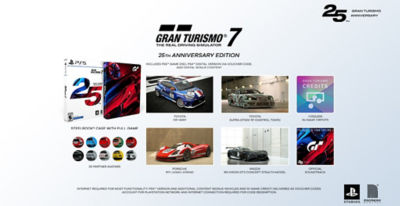 ✓ PS4 PS5 GRAN TURISMO 7 LAUNCH 3X BONUS CAR CODE CARD 100K CR 25th  Anniversary 711719551768