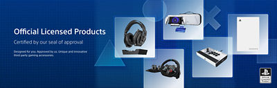 alt="Official Licensed Products. Discover Gaming Accessories designed for PlayStation 5® Consoles"