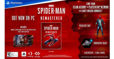 Marvel's Spider-Man Remastered - PC [Steam Online Game Code] 